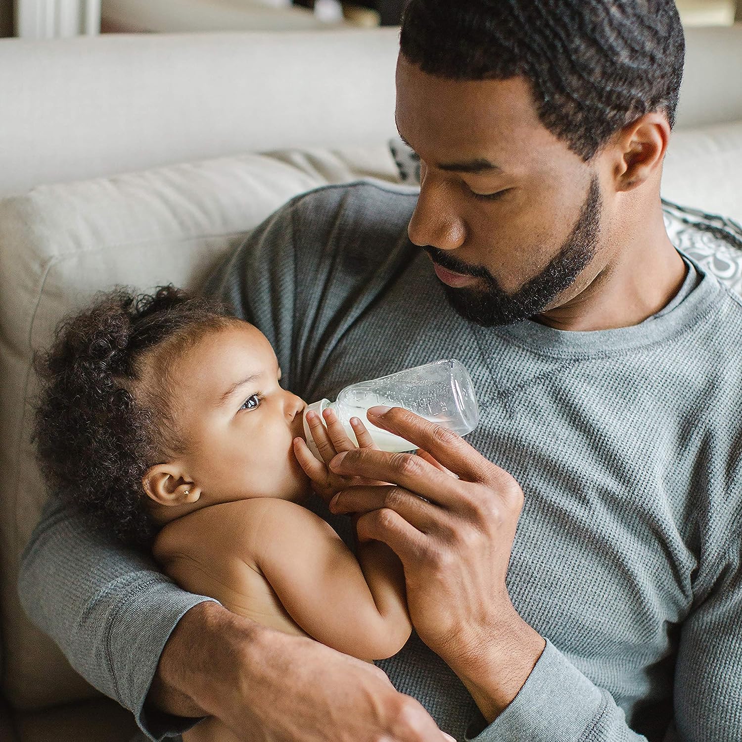 Dr. Brown's Natural Flow Anti-Colic Options+ Narrow Baby Bottle, 4 oz/120 mL, with Level 1 Slow Flow Nipple, 0m+, 4 Pack