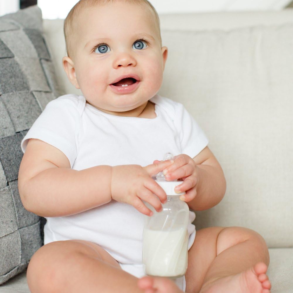 Dr. Brown's Natural Flow Anti-Colic Options+ Narrow Baby Bottle, 4 oz/120 mL, with Level 1 Slow Flow Nipple, 0m+, 4 Pack - Image 5