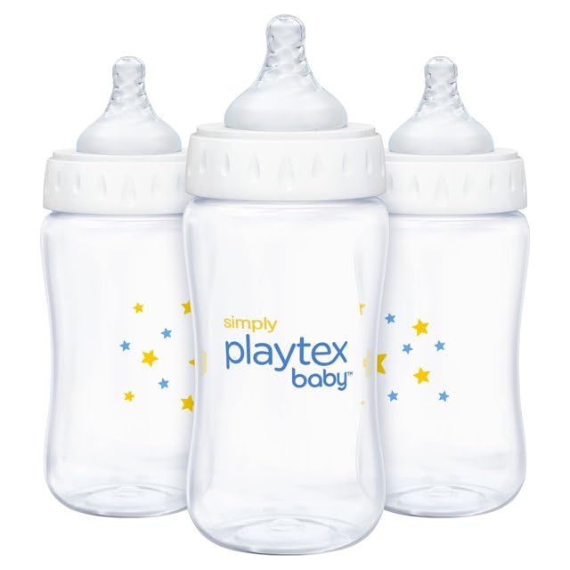 Playtex Baby Simply Playtex Complete Tummy Comfort Baby Bottles, 9 Oz (3 Count), Anti-Colic & Anti-Reflux Bottles for Newborn and Breastfeeding Babies, Feeding Essentials - Image 3
