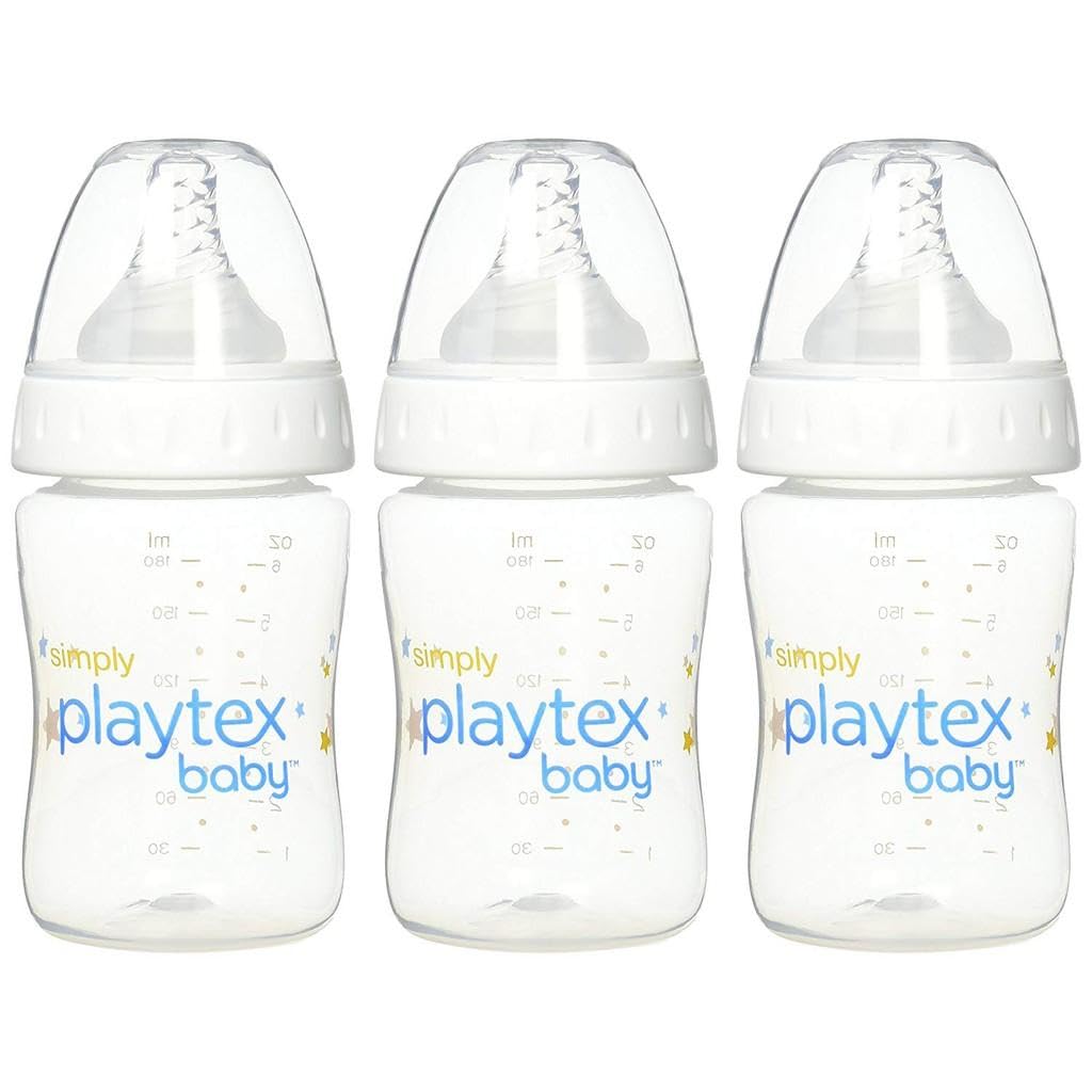 Playtex Baby Simply Playtex Complete Tummy Comfort Baby Bottles, 9 Oz (3 Count), Anti-Colic & Anti-Reflux Bottles for Newborn and Breastfeeding Babies, Feeding Essentials - Image 4