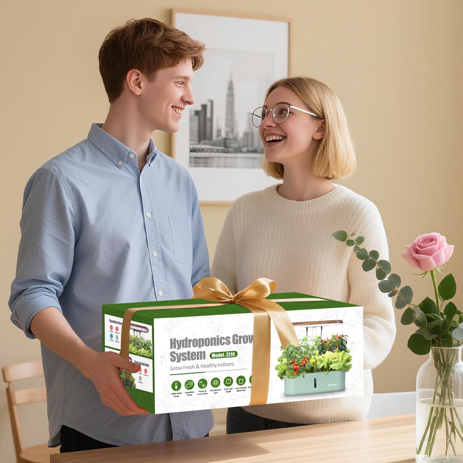 Hydroponics Growing System Indoor Garden: 12 Pods Herb Garden Kit Indoor with LED Grow Light Plant Germination Kit Aeroponic Healthy Fresh Herbs Vegetables Hydroponic Planter for Home Kitchen Office