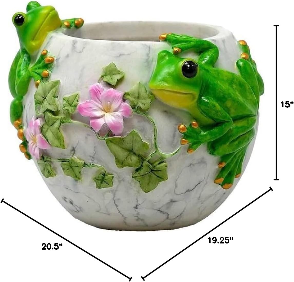 Spoontiques Frogs Flower Pot, Home Décor, Tabletop Decoration, Vase Window Décor, Indoor Outdoor Décor