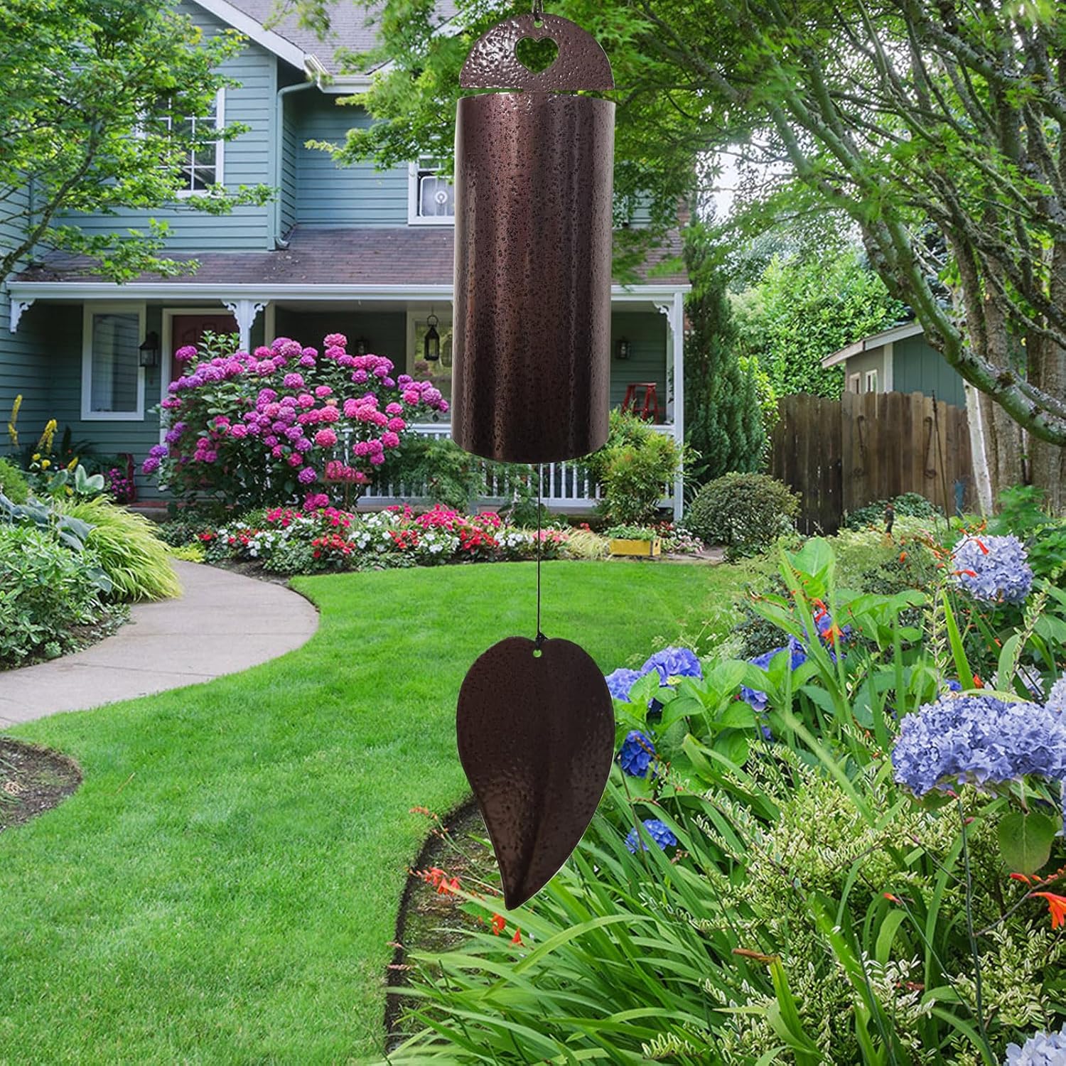 Wind Chimes for Outside Deep Tone Memorial Wind Chime Outdoor Deep Resonance Serenity Bell Copper Wind Bell Sympathy Gift Garden Decor Home Decoration 28 Inch Large