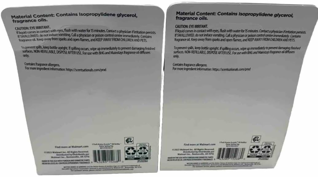 Better Homes & Garden Rainy Spring Day Aroma Accents 6 Pack, 1 Count (Pack of 1), Green