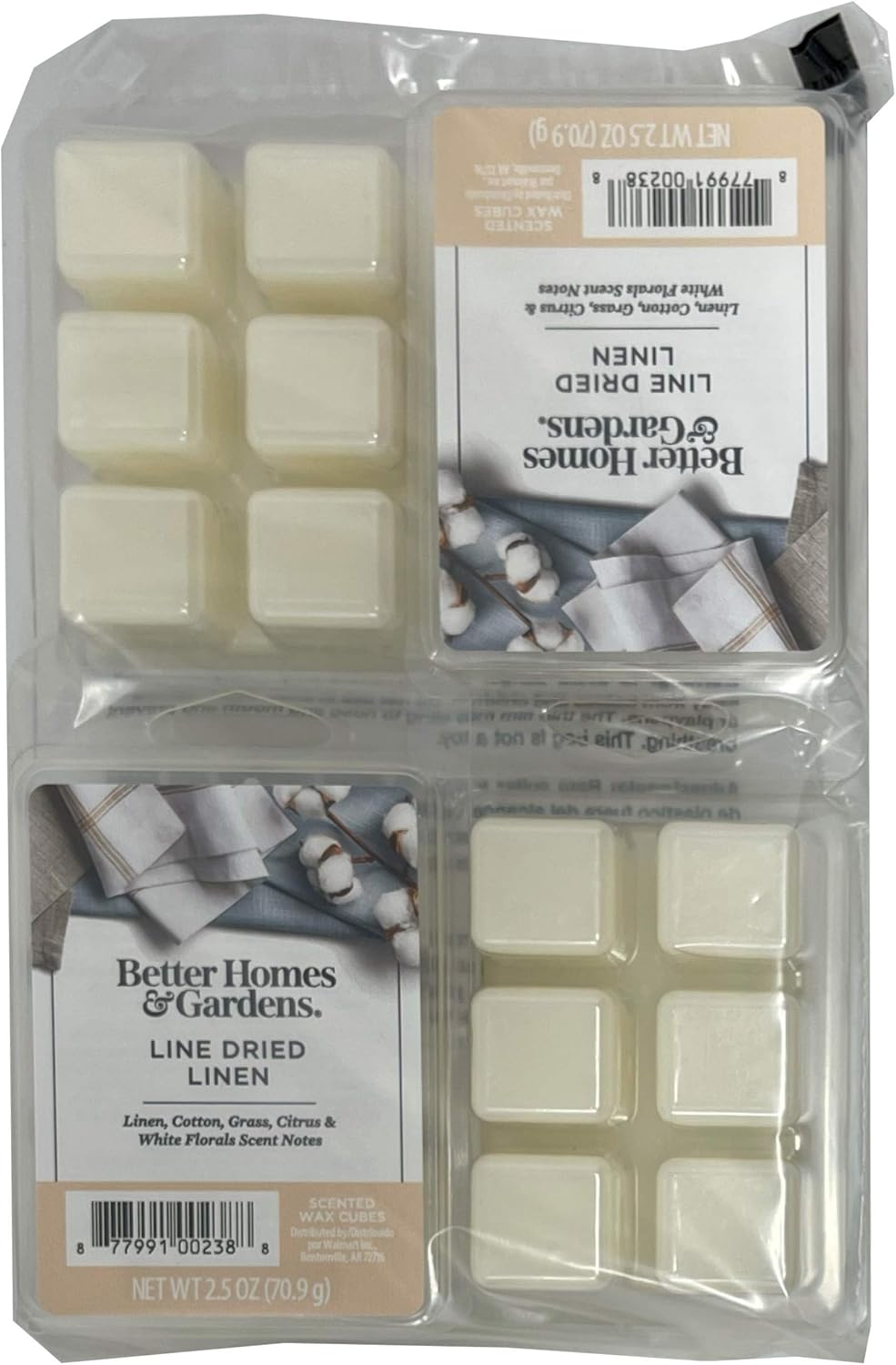 Better Homes and Gardens Line Dried Linen Scented Wax Cubes - 4-Pack