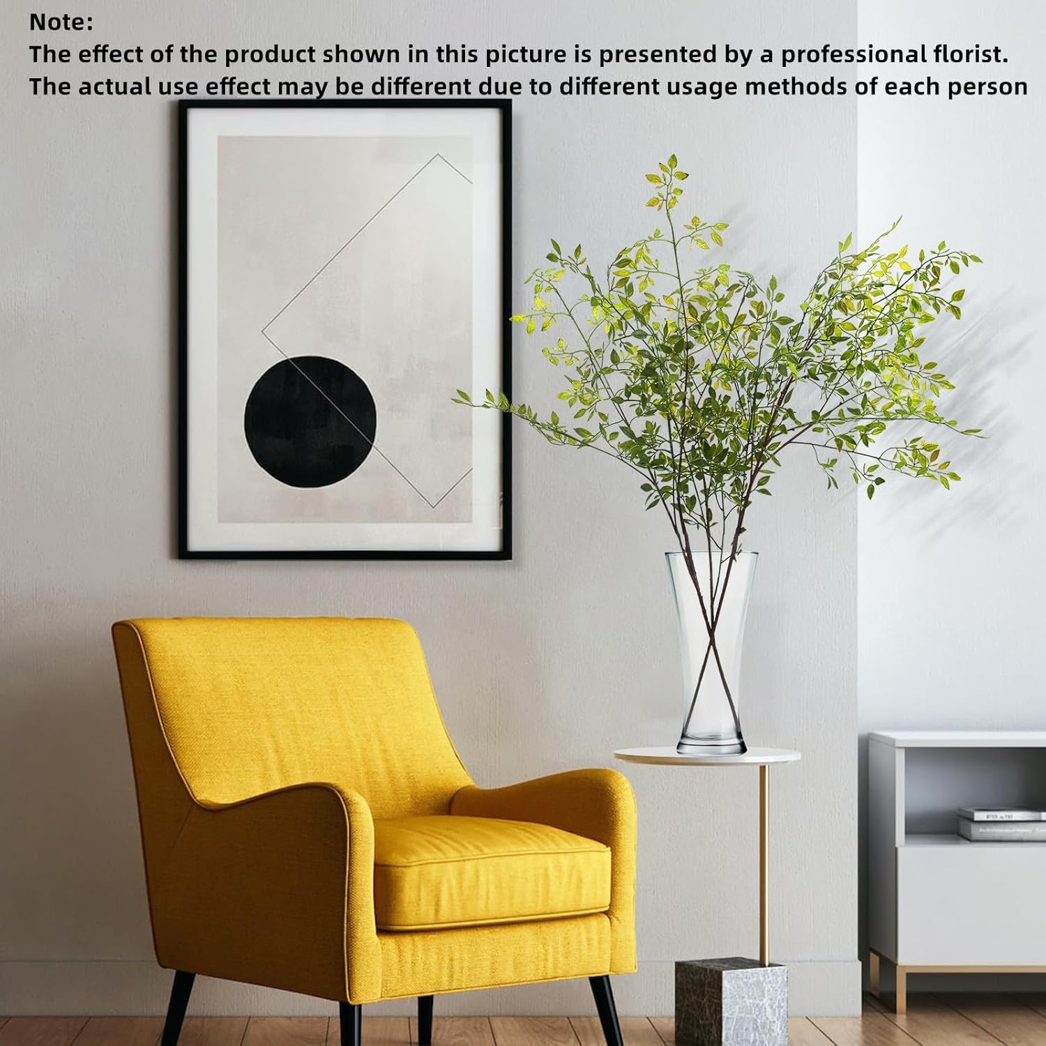 Melorca&Guilla Artificial Plants,2PCS 43" Green Faux Branches for Vase,Artificial Plants for Shop Garden Office Home Décor