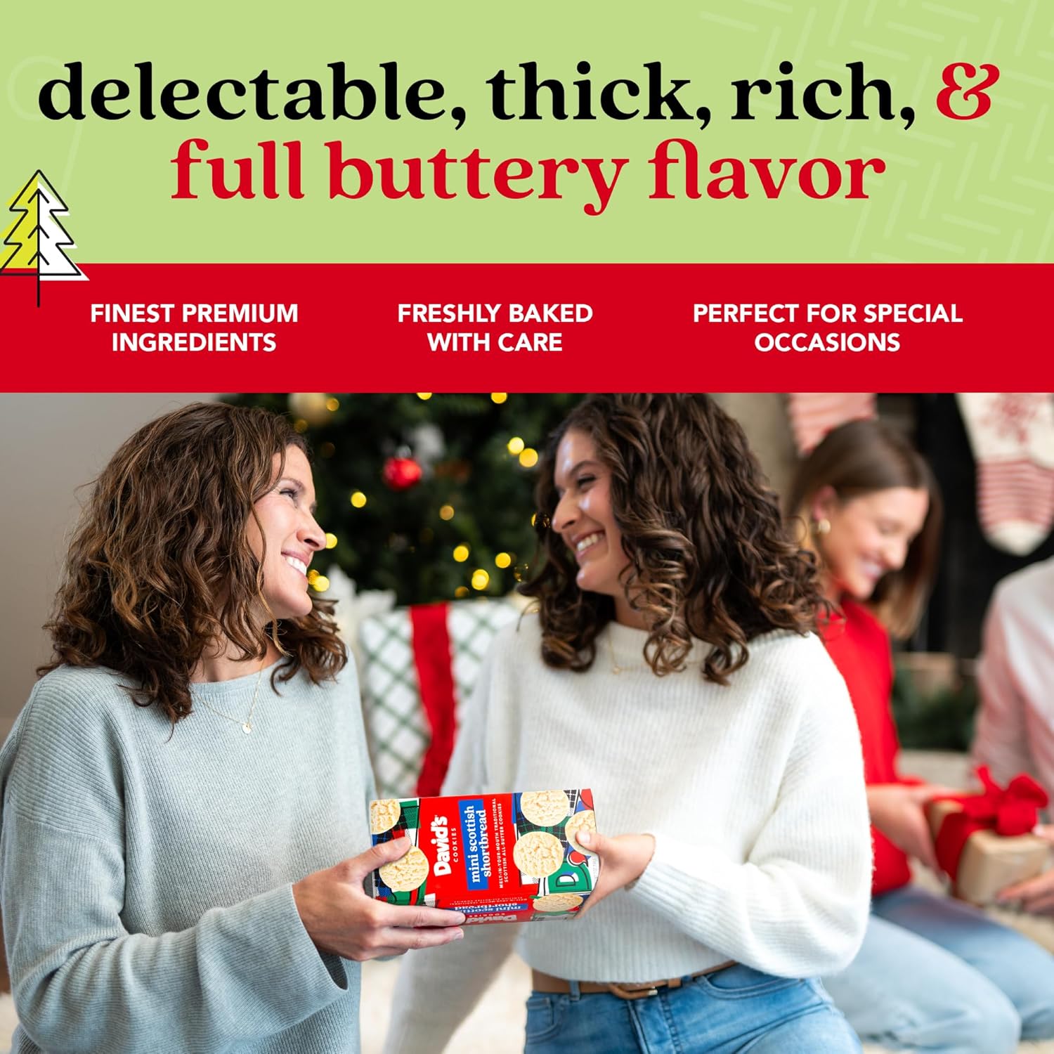 David's Cookies Mini Shortbread Pure Butter Cookies 1 Pack - Traditional Scottish Style Butter Cookies, OU Kosher Certified, Decadent Gourmet Shortbread Cookies Snack Box for Tea, Coffee, & Gifting - Image 4