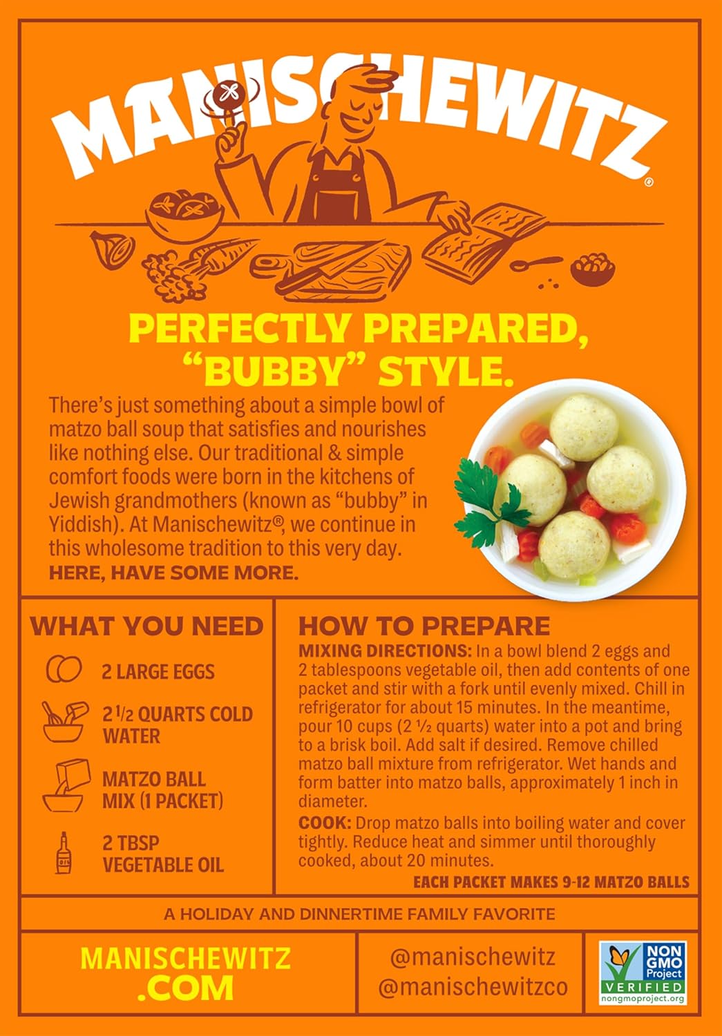 Manischewitz Matzo Ball Mix, 5 Oz. (3 Pack) Easy Prep | Kosher for Passover | Nothing Artificial | No MSG | Classic Fluffy Texure