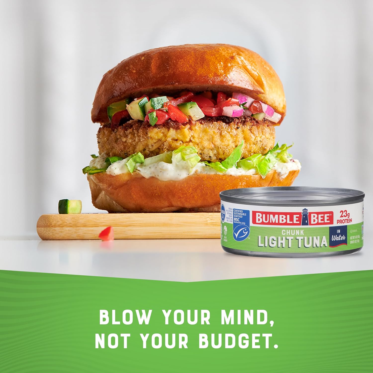 Bumble Bee Chunk Light Tuna In Oil, 5 oz Cans (Pack of 8) - Wild Caught Skipjack Tuna - 22g Protein Per Serving - MSC Certified Sustainable Seafood, Non-GMO, Gluten Free, Kosher - Image 3