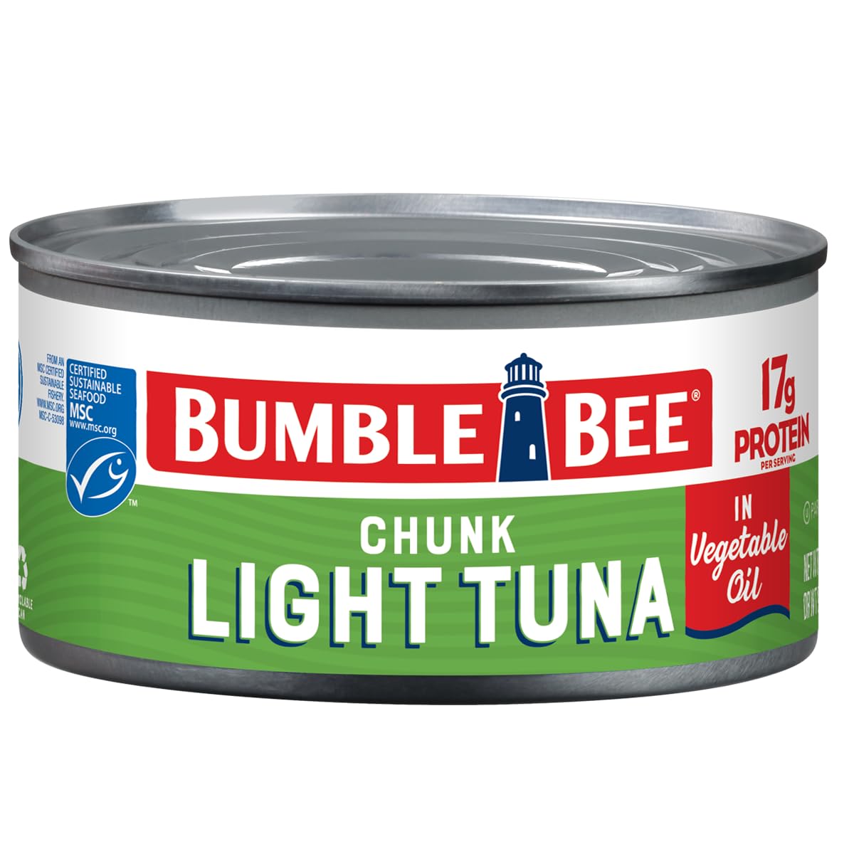 Bumble Bee Chunk Light Tuna In Oil, 5 oz Cans (Pack of 8) - Wild Caught Skipjack Tuna - 22g Protein Per Serving - MSC Certified Sustainable Seafood, Non-GMO, Gluten Free, Kosher - Image 6