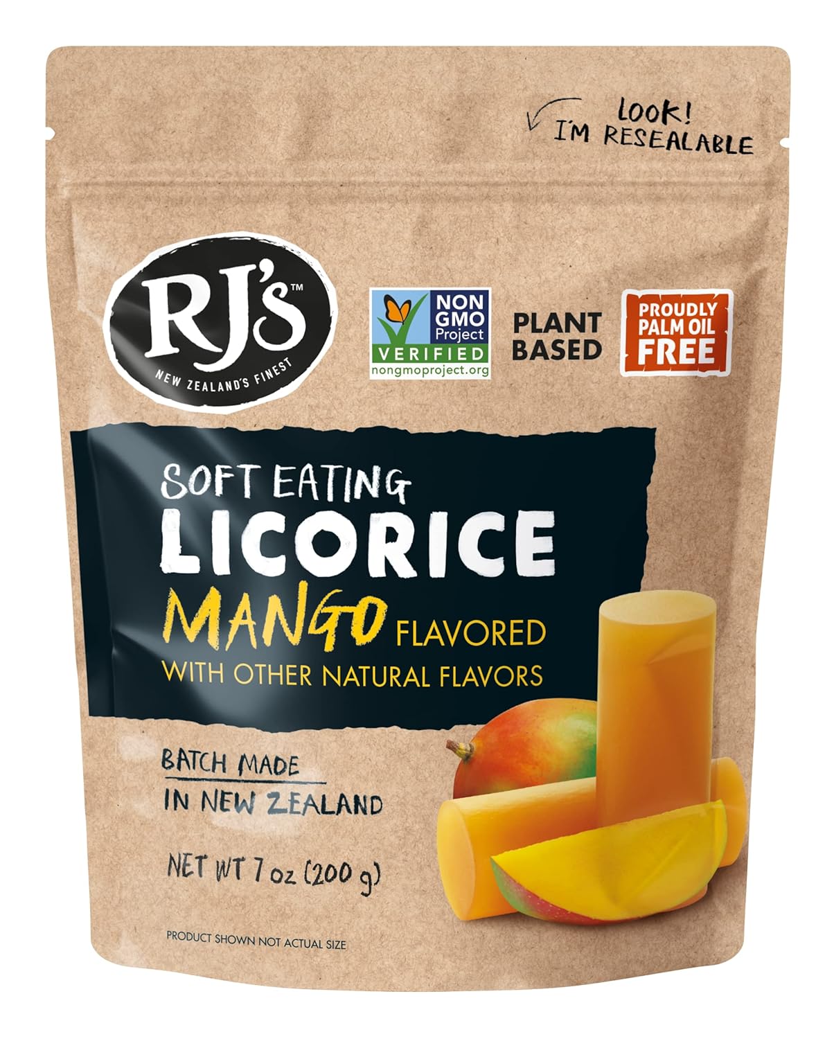 Soft Eating Raspberry Licorice - RJ's Licorice 7.05oz Bag - NON-GMO, NO HFCS, Vegetarian & Kosher - Batch Made in New Zealand - Image 6