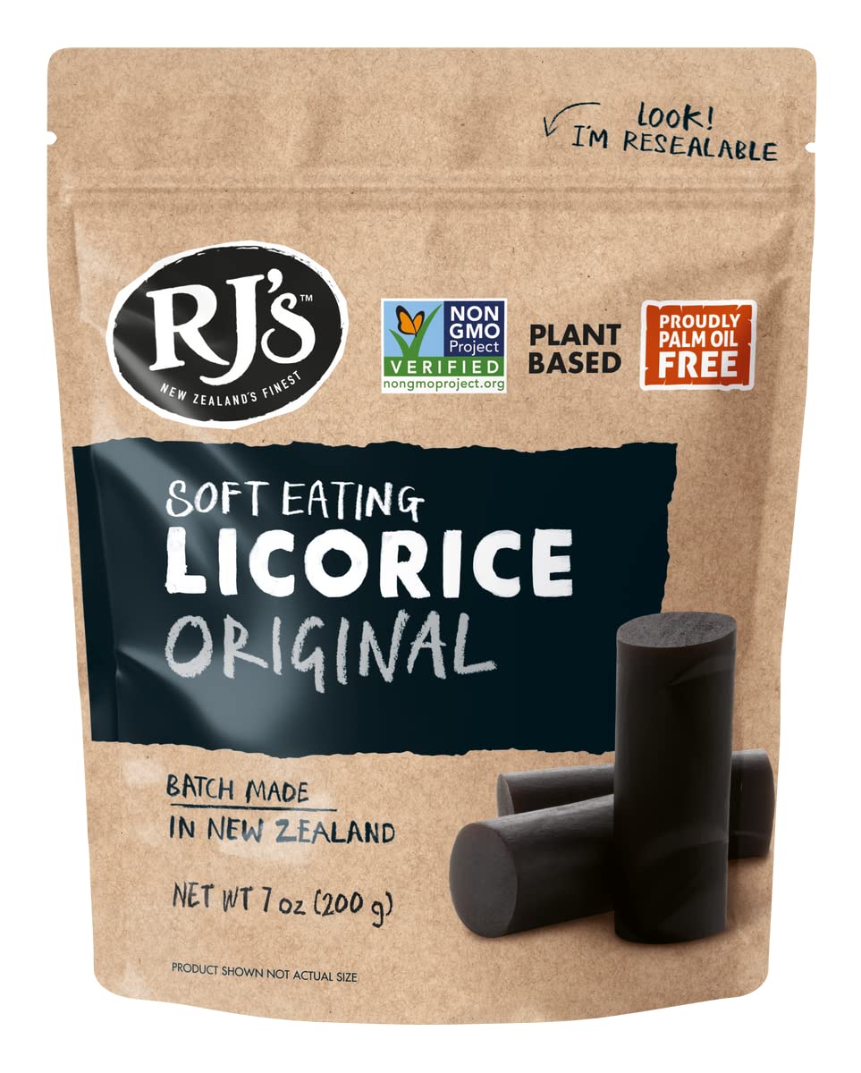 Soft Eating Raspberry Licorice - RJ's Licorice 7.05oz Bag - NON-GMO, NO HFCS, Vegetarian & Kosher - Batch Made in New Zealand - Image 7