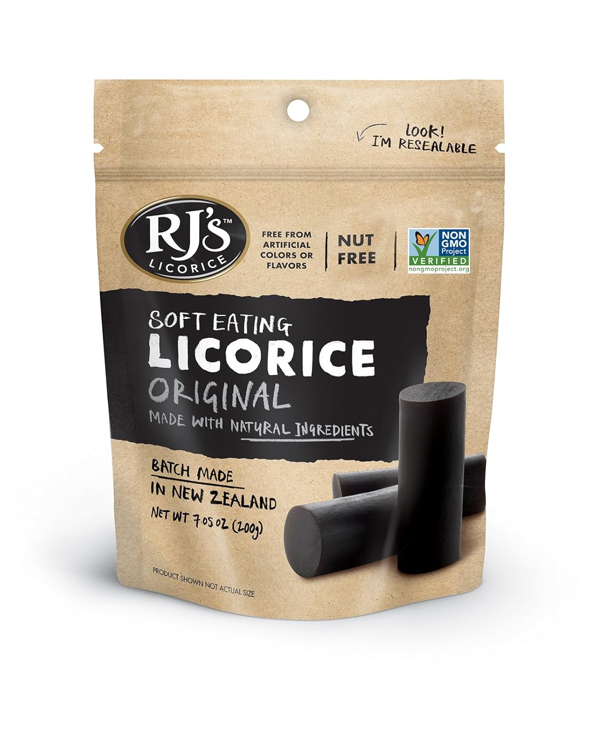Soft Eating Raspberry Licorice - RJ's Licorice 7.05oz Bag - NON-GMO, NO HFCS, Vegetarian & Kosher - Batch Made in New Zealand - Image 8