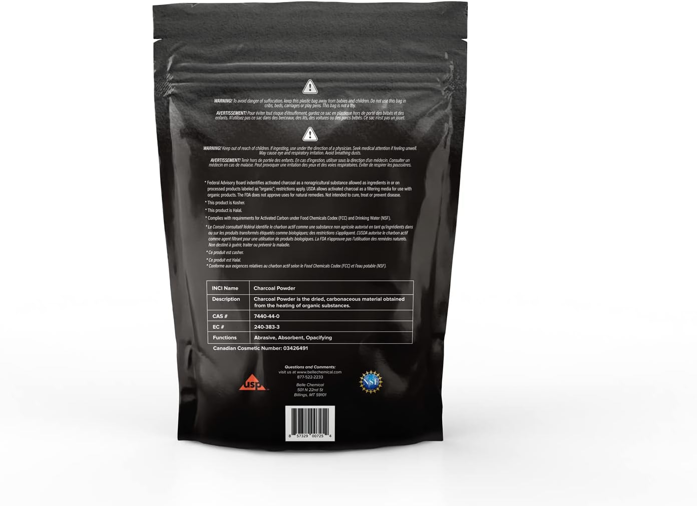 (5LB) Organic Coconut Activated Charcoal Powder - Food Grade, Kosher - Teeth Whitening, Facial Scrub, Soap Making (5 Pound)