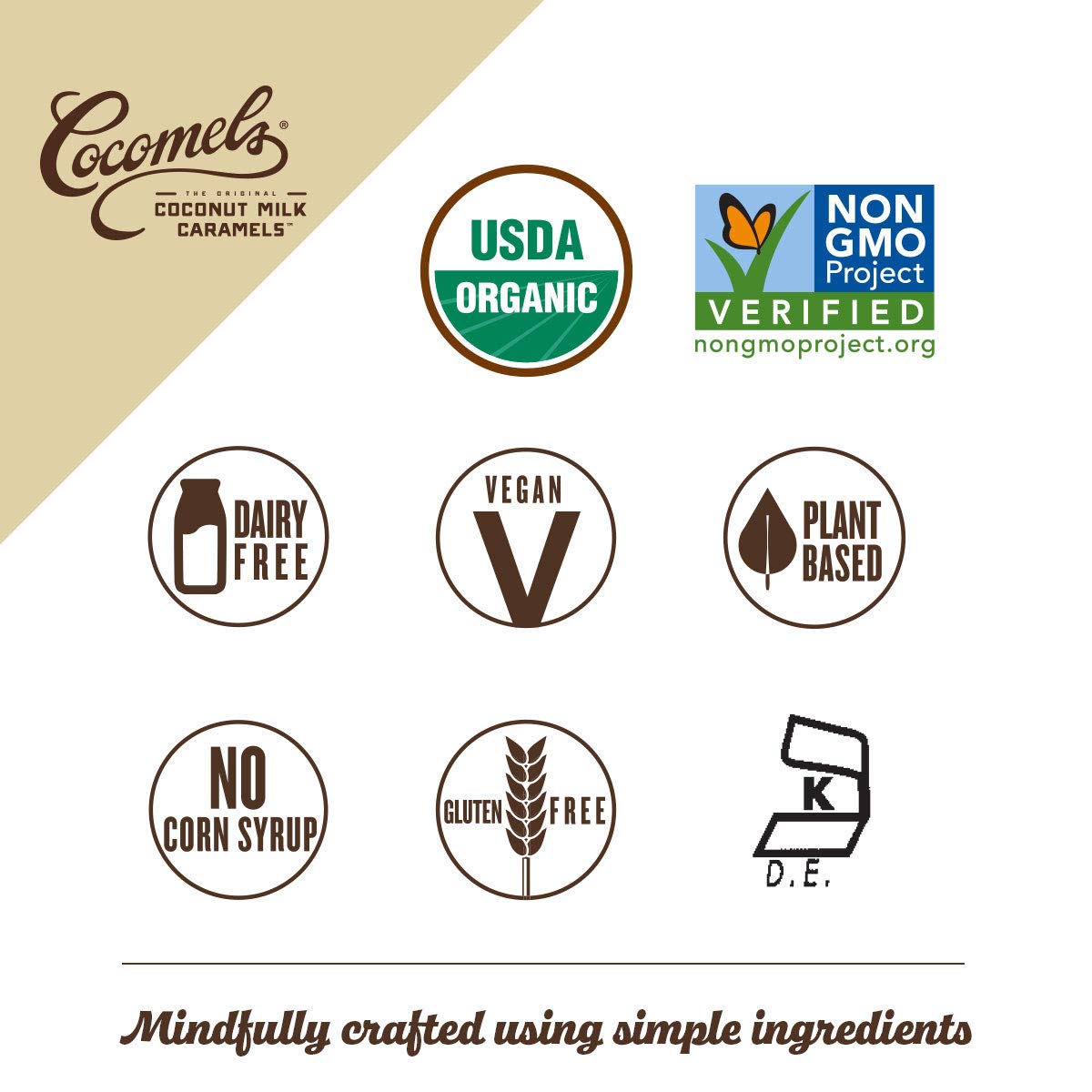 Cocomels Chocolate Sea Salt Cocomel Bites, Organic, Dairy Free, Vegan, Gluten Free, Non-GMO, No High Fructose Corn Syrup, Kosher, Plant Based, (1 Pack) - Image 2