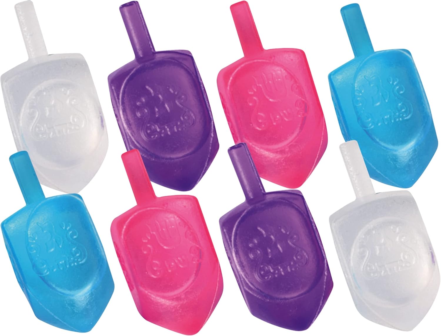 The Kosher Cook Dreidel Shaped Reusable Ice Cubes, Food Grade Freezer Safe Silicone Ice Cube, Hanukkah Ice Cubes Reusable (Pack of 8) - Image 2