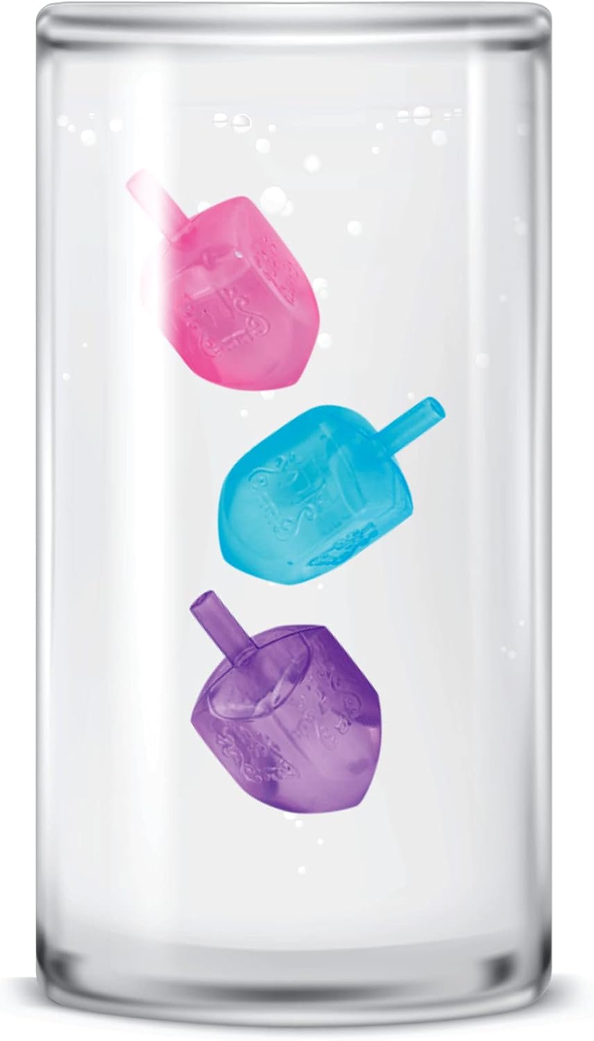 The Kosher Cook Dreidel Shaped Reusable Ice Cubes, Food Grade Freezer Safe Silicone Ice Cube, Hanukkah Ice Cubes Reusable (Pack of 8) - Image 4
