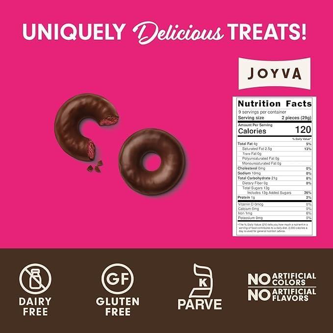 Jell Rings Classic Chocolate Covered Raspberry Jelly Candy 5 lb Bulk Box Vegan, Kosher Parve, Non-Dairy, Gluten-Free Gourmet Treats Made in Brooklyn