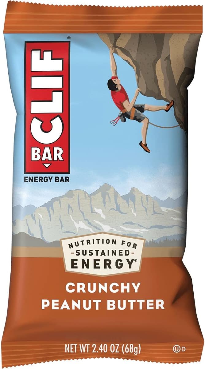 CLIF BARS – Energy Bars – Crunchy Peanut Butter – Made with Organic Oats – Plant Based Food – Vegetarian – Kosher (2.4 Ounce Protein Bars, 12 Count) Packaging May Vary (Pack of 4)