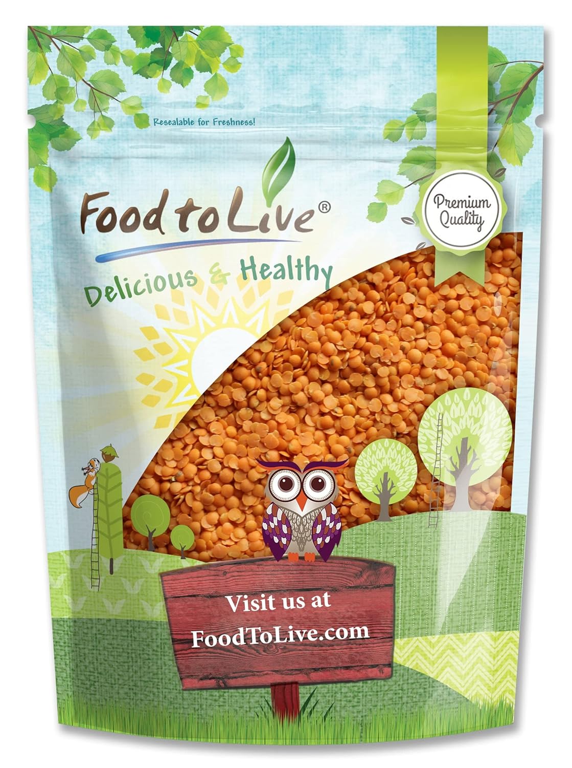 Food to Live Red Split Lentils, 15 Pounds u2013 Masoor Dal, Dried, Vegan, Kosher, Bulk. Easy to Cook. No Soaking Required. Good Source of Dietary Fiber, Vitamin B, Protein. - Image 8