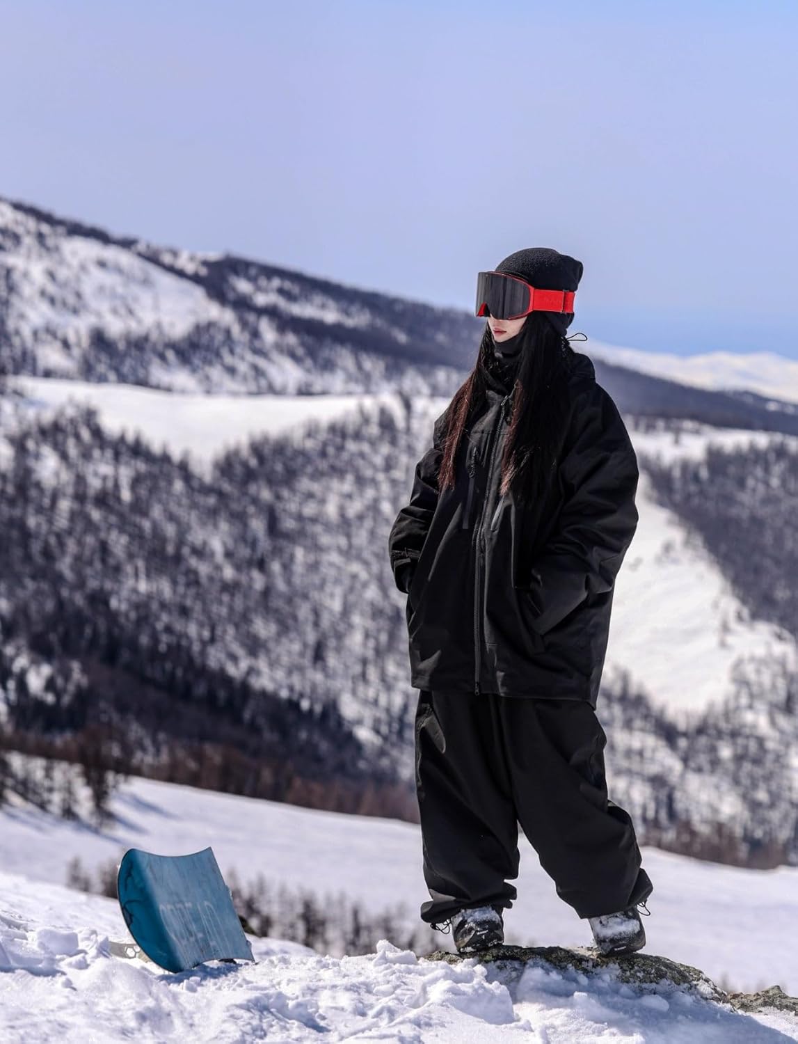 GSOU SNOW Mens Snow Pants Women Baggy Snowboard Pants Loose Fit Insulated Windproof Waterproof for Ski Hiking Winter Outdoor - Image 2