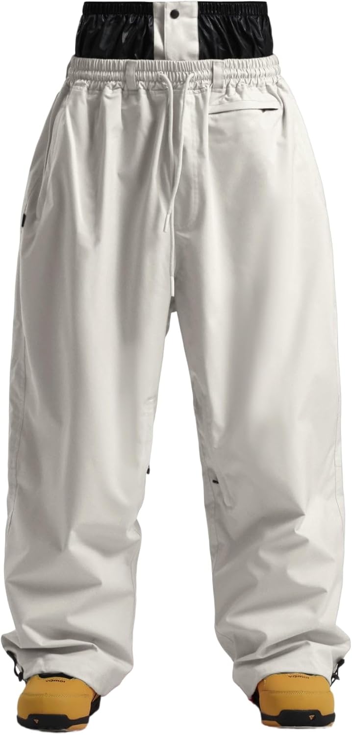 GSOU SNOW Mens Snow Pants Women Baggy Snowboard Pants Loose Fit Insulated Windproof Waterproof for Ski Hiking Winter Outdoor - Image 7