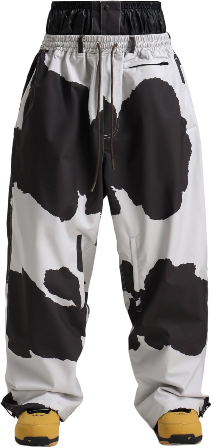 GSOU SNOW Mens Snow Pants Women Baggy Snowboard Pants Loose Fit Insulated Windproof Waterproof for Ski Hiking Winter Outdoor - Image 9