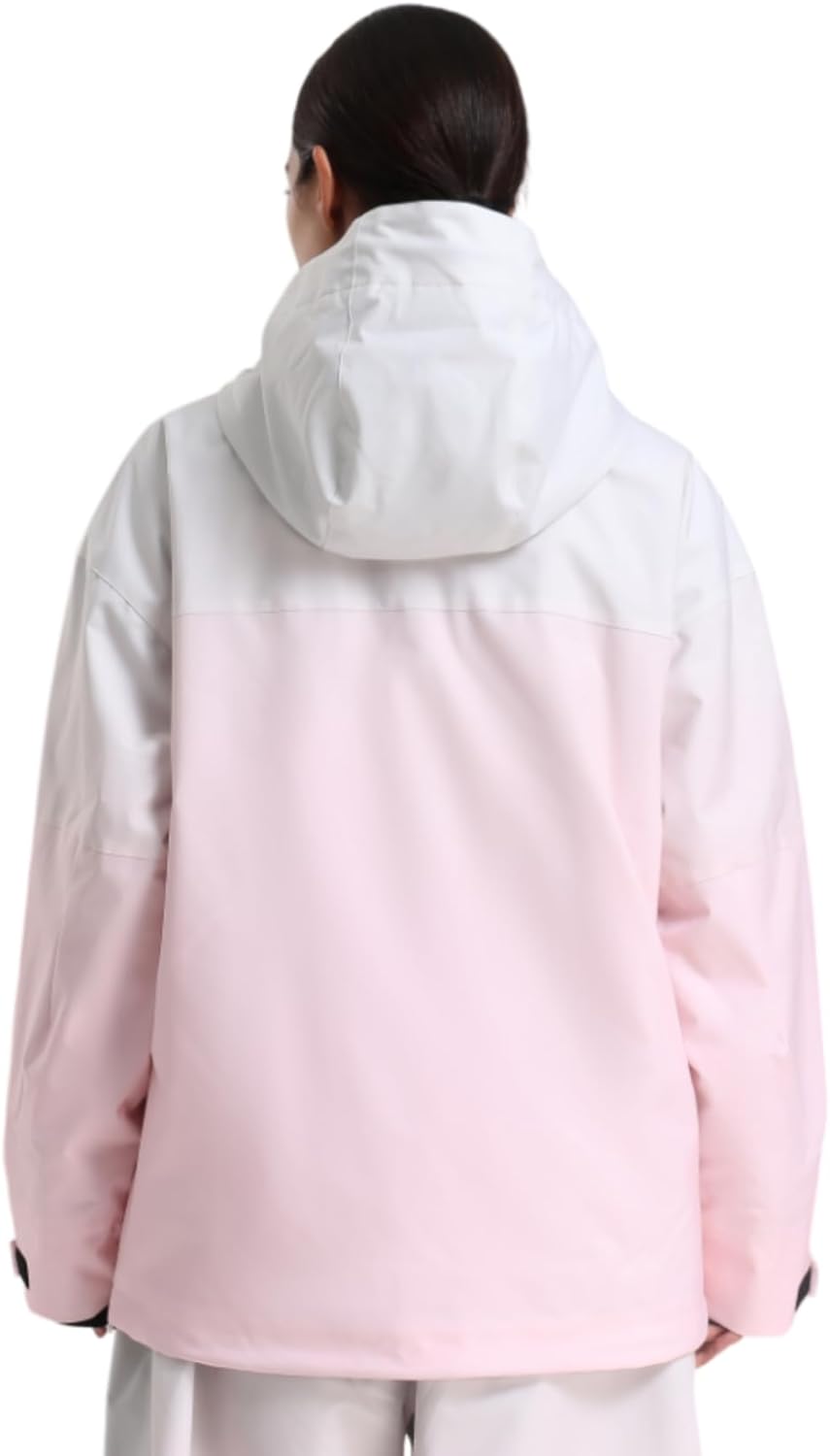 GSOU SNOW Women's Snowboard Jacket Baggy Ski Jackets Waterproof Snow Hooded Coat Windproof Mountain Winter Outdoor Sports