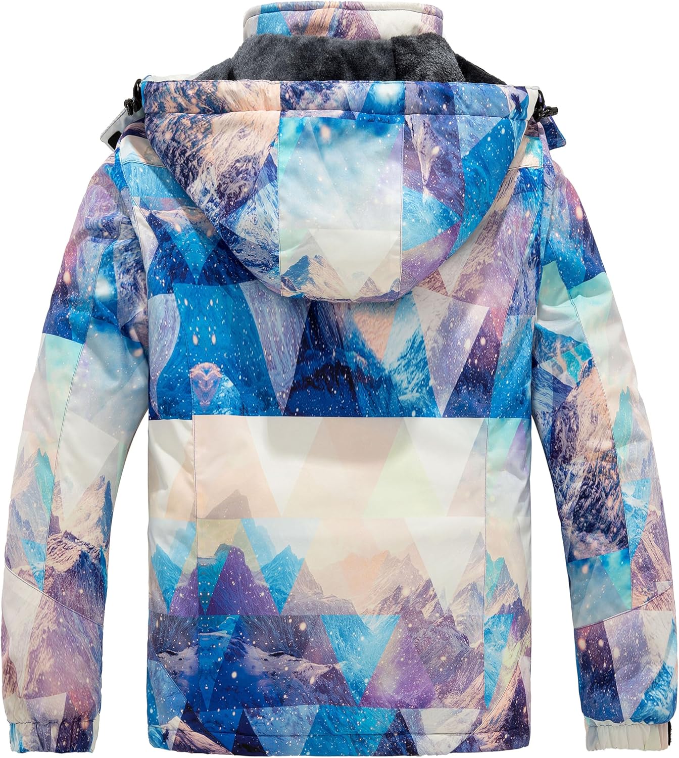 wantdo Women's Mountain Waterproof Ski Jacket Windproof Rain Jacket Winter Warm Hooded Coat