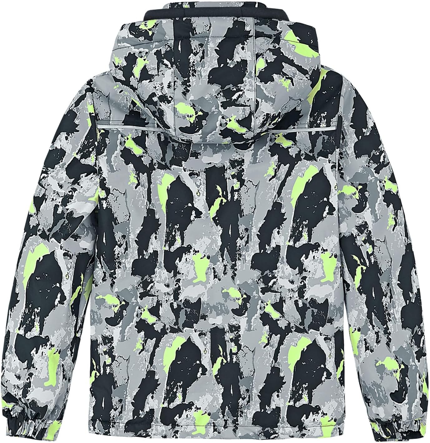 Vrilibo Boys Waterproof Ski Jacket Winter Warm Thick Snow Coat Fleece Lined Kids Outdoor Hooded Snowboard Jacket