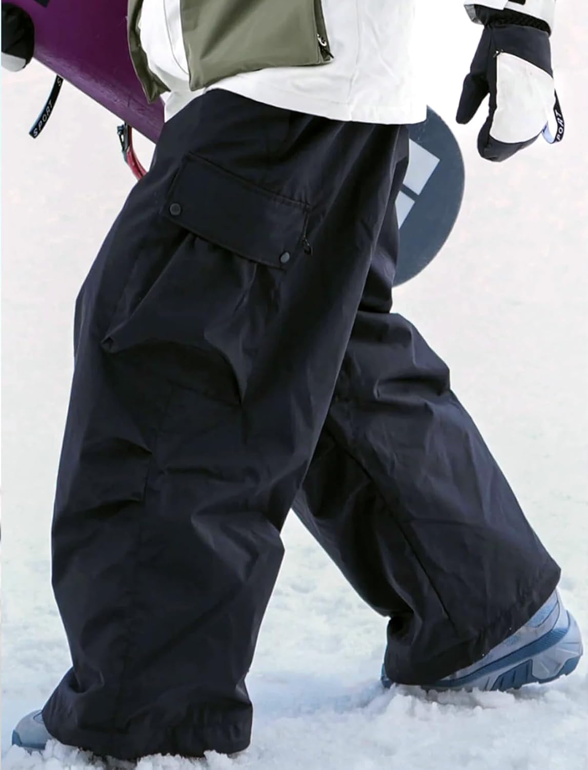 GSOU SNOW Women Men Ski Pants Snowboard Pants Super Baggy Snowboarding Loose Snow Sport Insulation Waterproof Windproof