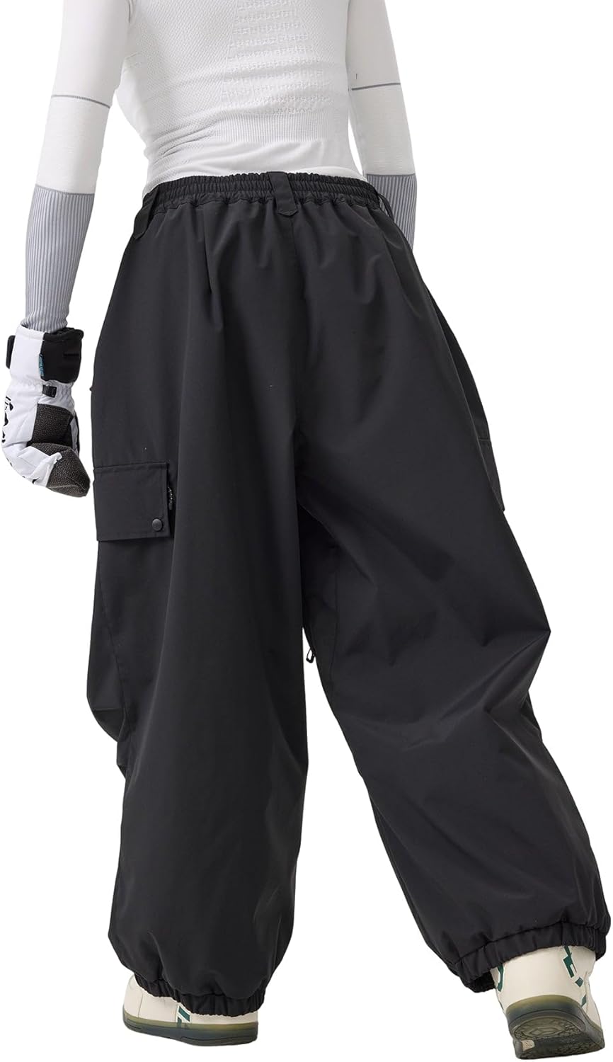 GSOU SNOW Women Men Baggy Ski Pants Loose Snowboard Pants Insulated Snow Pant Waterproof Windproof Outdoor Sport