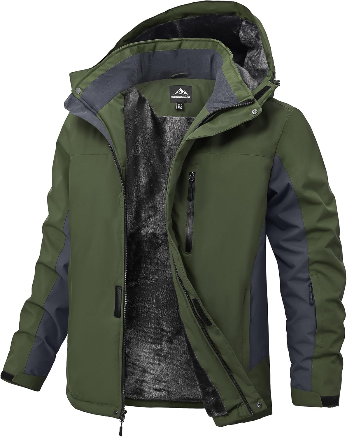 Buyboxs Mens Winter Snow Jacket Waterproof Ski Jackets Snowboard Rain Warm Coat Insulated Hood Fleece Lined - Image 6