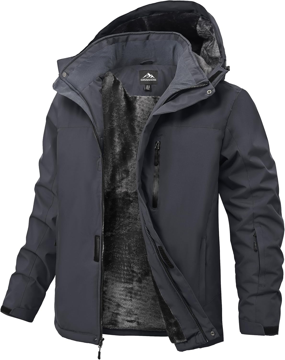 Buyboxs Mens Winter Snow Jacket Waterproof Ski Jackets Snowboard Rain Warm Coat Insulated Hood Fleece Lined - Image 8