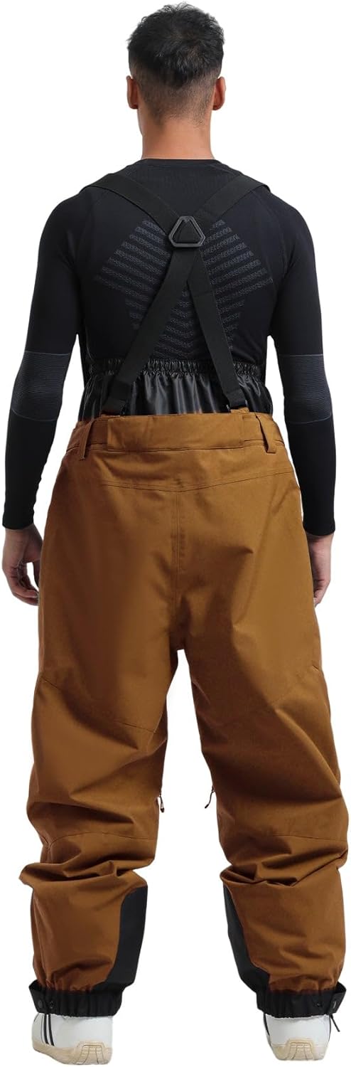 IMPHUT Ski Pants Snowboard Pants for Men, Baggy Snow Pants Insulated Waterproof Windproof, Mens Snow Bibs Overall