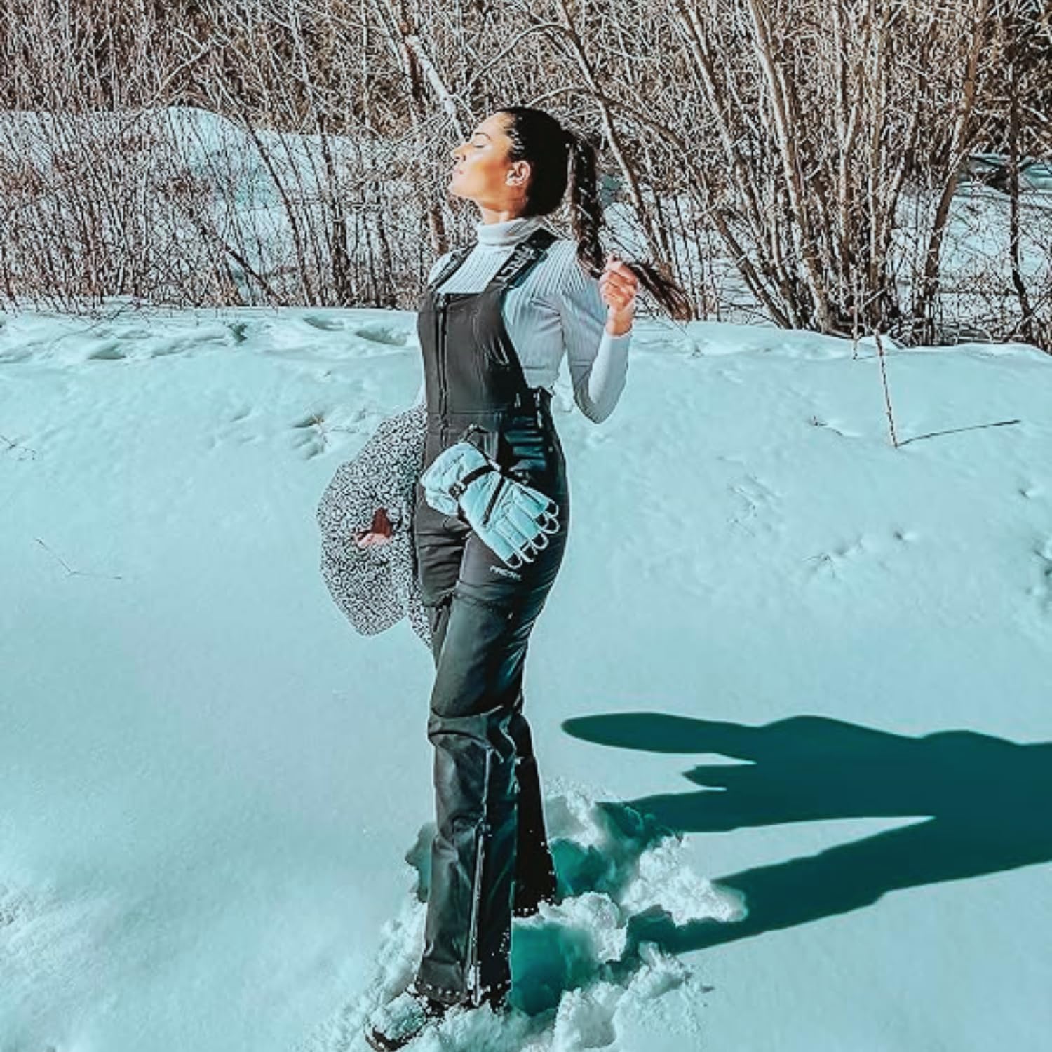 Arctix Women's Essential Insulated Ski Bibs, Water Resistant Snow Pants for Skiing & Snowboarding