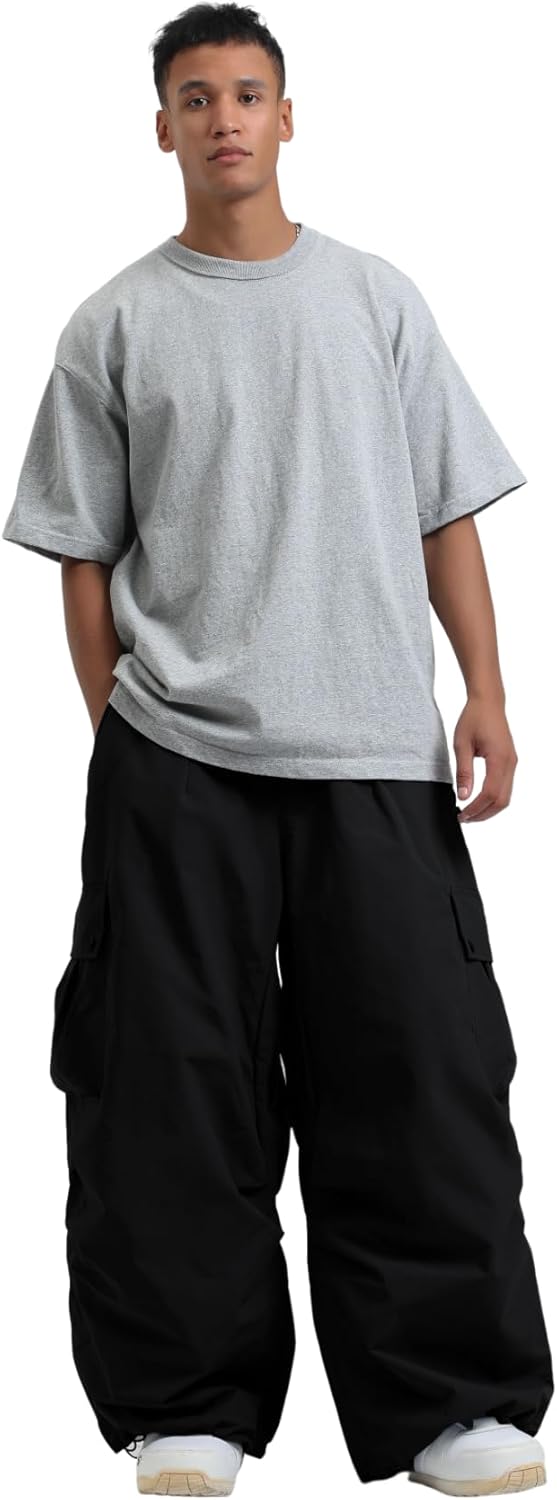 HIEEKDER Men Women Baggy Snowboard Pants Ski Snow Pants Insulated Waterproof Winter Outdoor Loose Fit