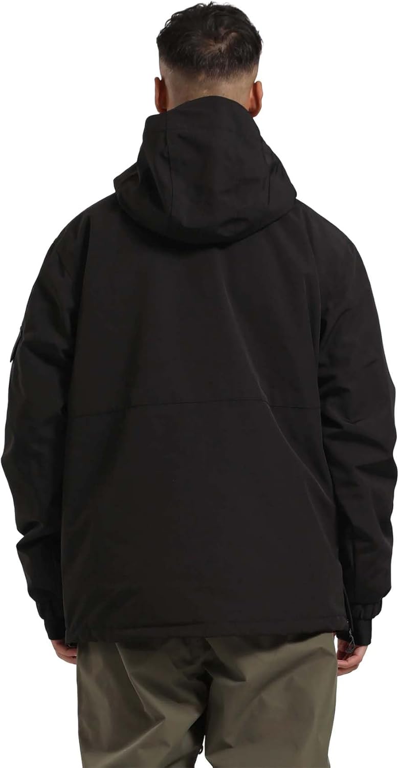 GSOU SNOW Men Snowboard Jacket Ski Coat Snow Pullover Hooded Winter Outdoor Sports Waterproof Windproof