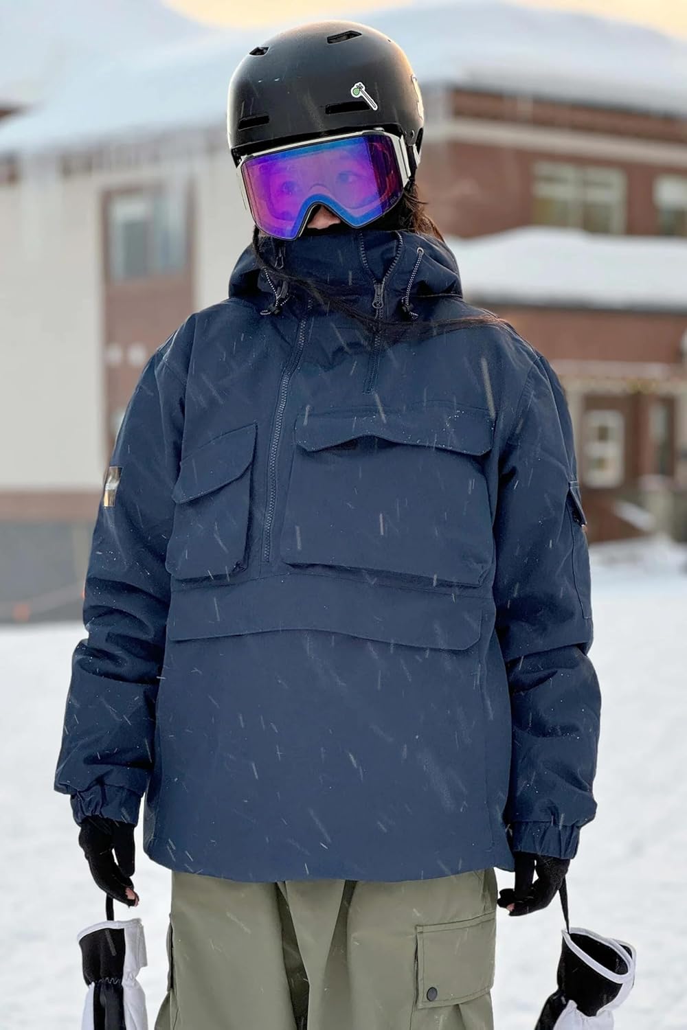 GSOU SNOW Men Snowboard Jacket Ski Coat Snow Pullover Hooded Winter Outdoor Sports Waterproof Windproof - Image 3