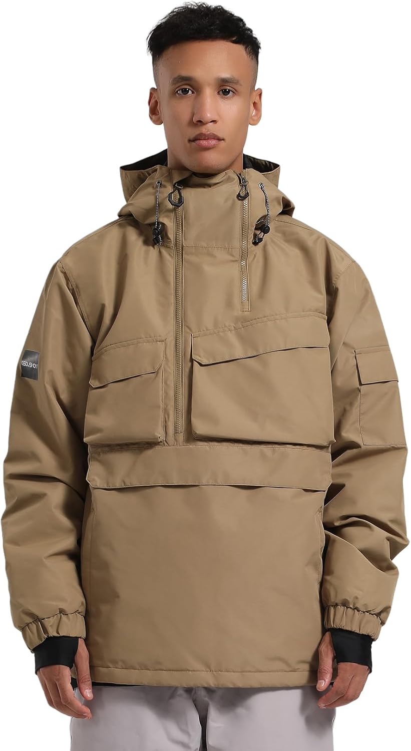 GSOU SNOW Men Snowboard Jacket Ski Coat Snow Pullover Hooded Winter Outdoor Sports Waterproof Windproof - Image 6