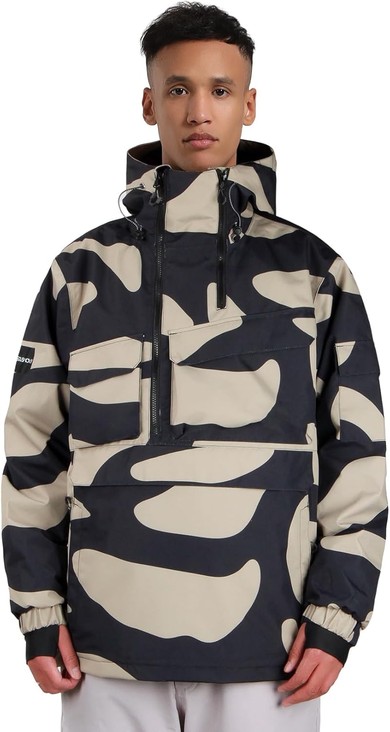 GSOU SNOW Men Snowboard Jacket Ski Coat Snow Pullover Hooded Winter Outdoor Sports Waterproof Windproof - Image 8