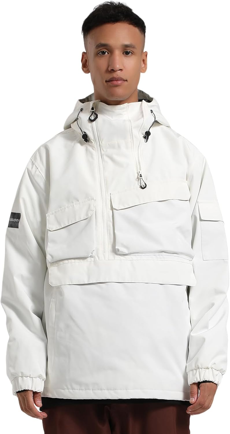 GSOU SNOW Men Snowboard Jacket Ski Coat Snow Pullover Hooded Winter Outdoor Sports Waterproof Windproof - Image 9