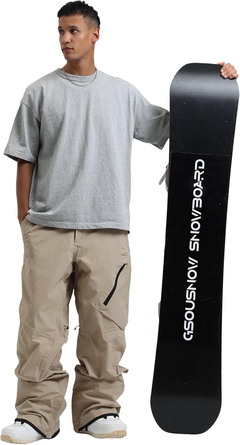 GSOU SNOW Mens Ski Pants Women Snowboard Pant Waterproof Windproof Warm Insulated Outdoor Snow Winter Sports