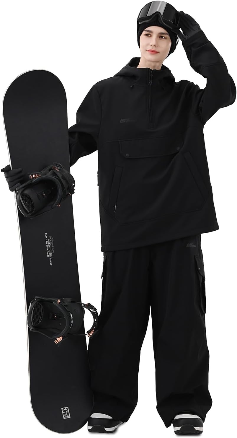 HIGH EXPERIENCE Ski Hoodie Snowboard Pullover Jacket Snow Anarok Baggy Waterproof Windproof Insulated for Women Men - Image 2