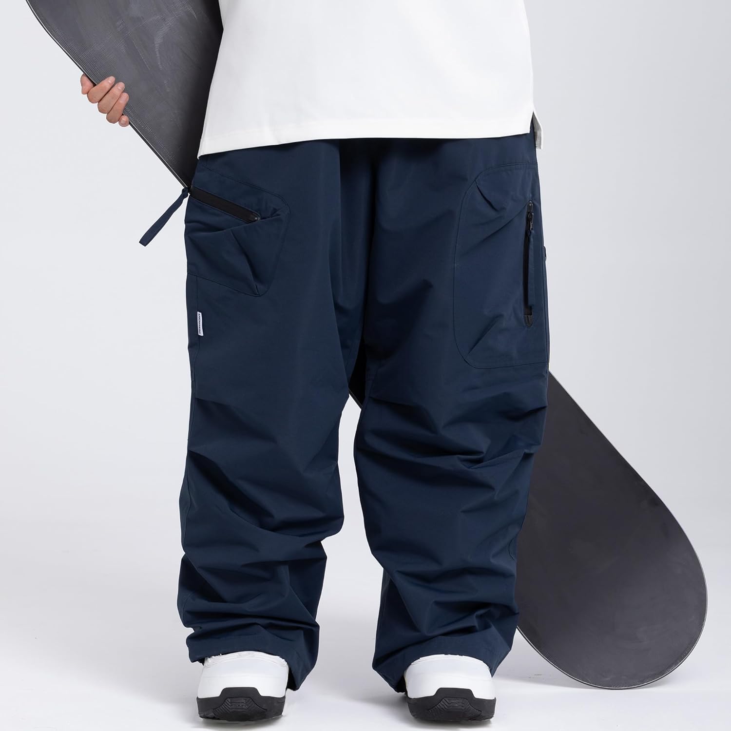 SNOWVERB Womens Mens Baggy Ski Insulated Pants Waterproof Cargo Snow Pants Snowboard Outdoor Hiking Pants for Winter Sports