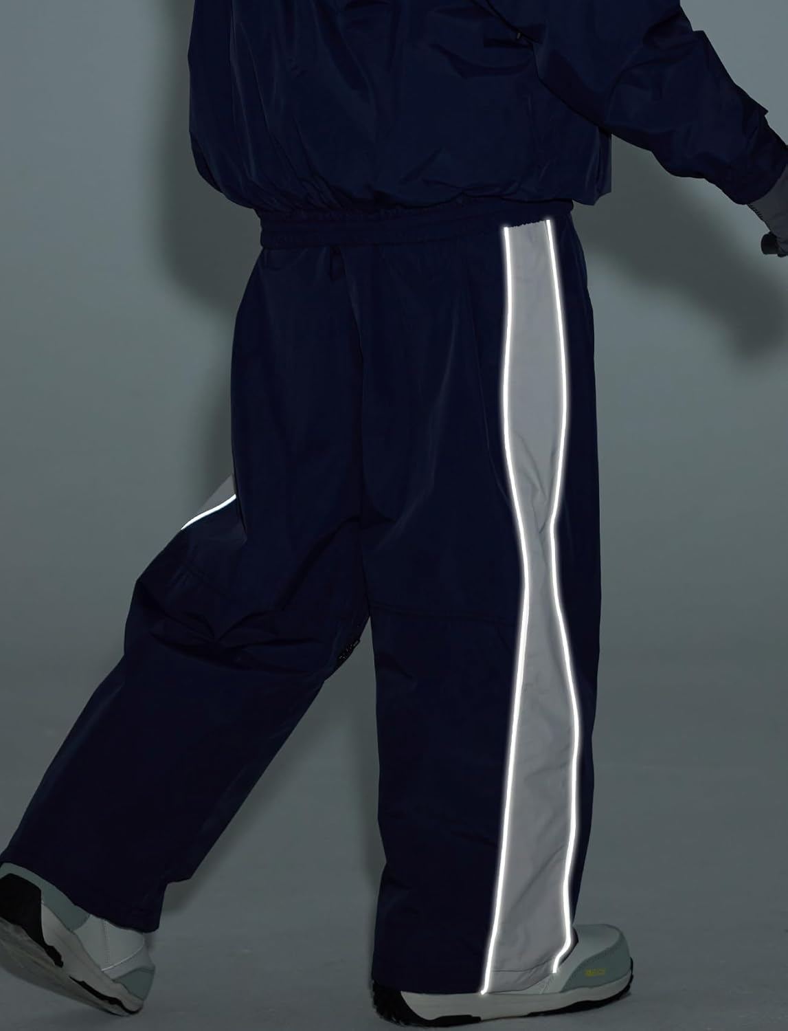 GSOU SNOW Snowboard Pants Mens Womens Retro Baggy Waterproof Reflective Ski Pants Vintage Loose Outwear Not Insulated