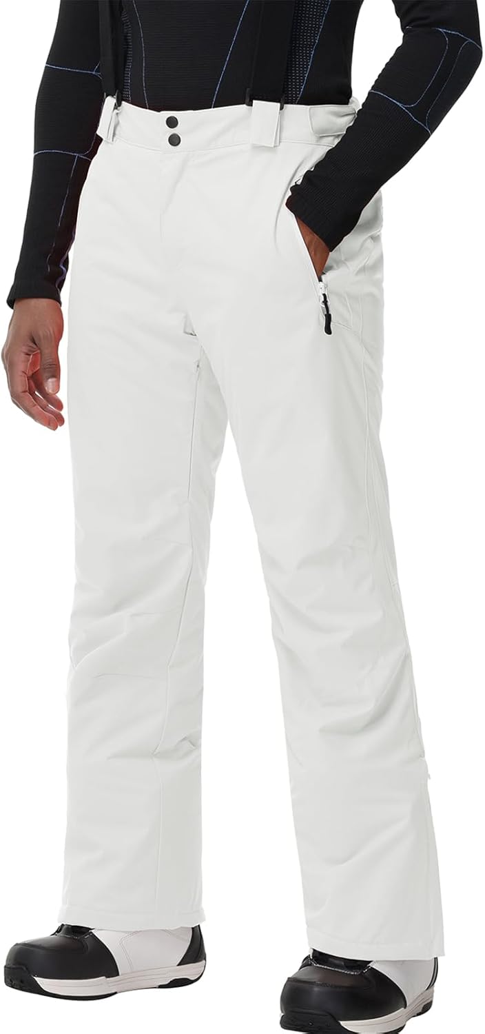 YEEFINE Men’s Snow Ski Pants Insulated Waterproof Warm Winter Outdoor Snowboard Bibs with Suspenders
