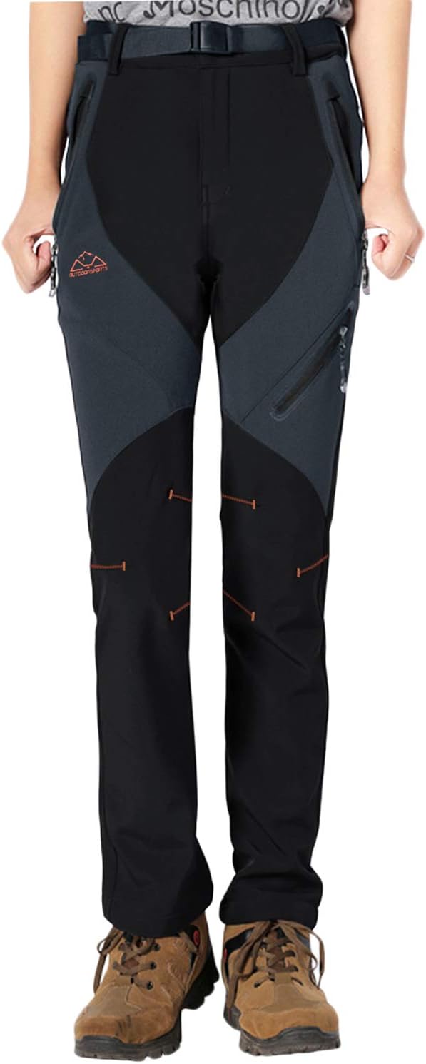 Rdruko Women’s Snow Pants Waterproof Insulated Fleece Thermal Ski Hiking Snowboard Pants