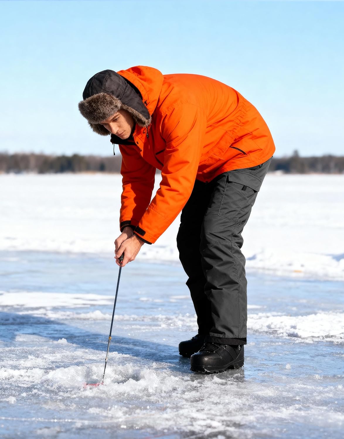 Wantdo Men’s Waterproof Ski Pants Warm Insulated Snow Pants Hiking Cargo Pants