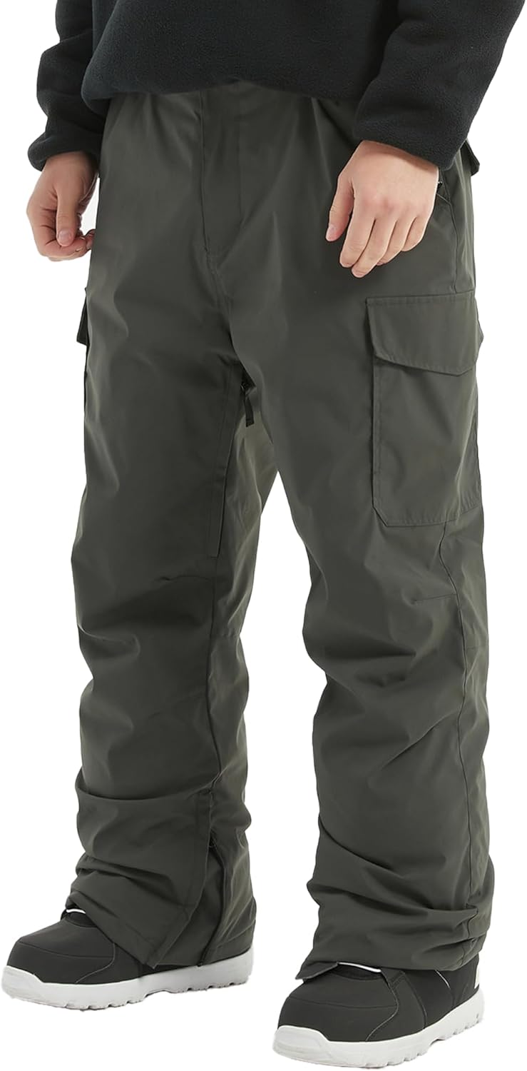 MONTFLIX Men’s Snow Pants Waterproof Insulated for Winter Outdoor Skiing Snowboarding Ski Pant